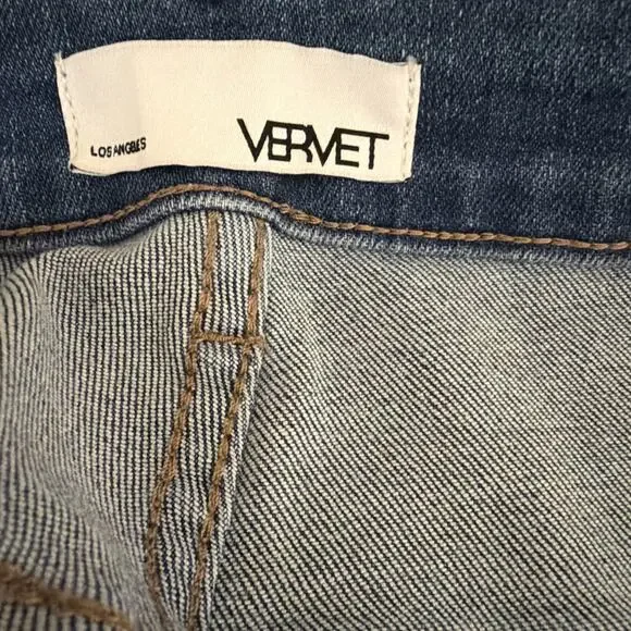 NWT Vervet Flying Monkey Blue High Rise 5 Pocket Skinny Jeans #1390 Size 22 - Picture 4 of 4